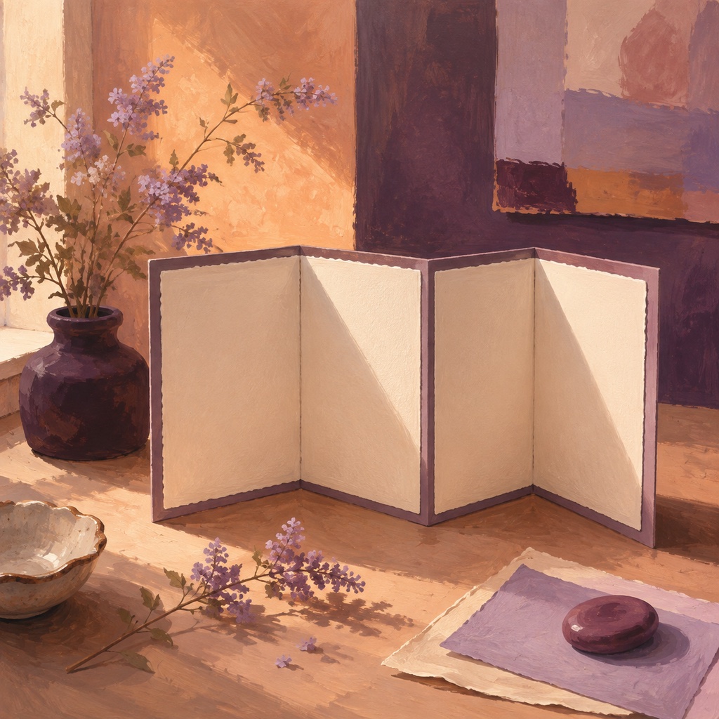An open paper folio