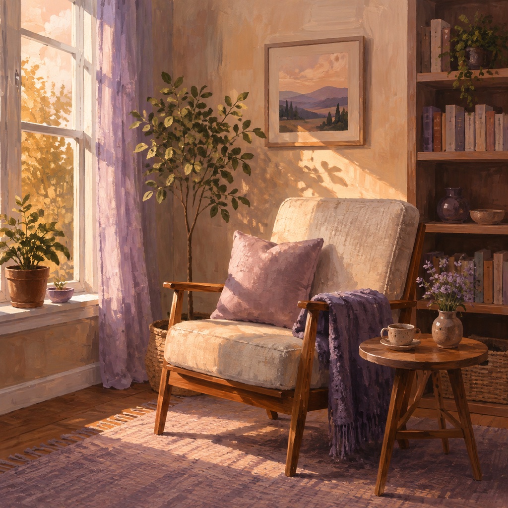 A chair toward the light
